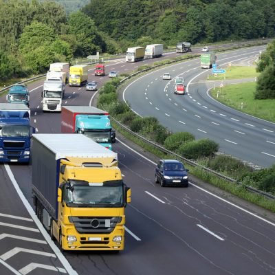 Gterverkehr auf der Autobahn